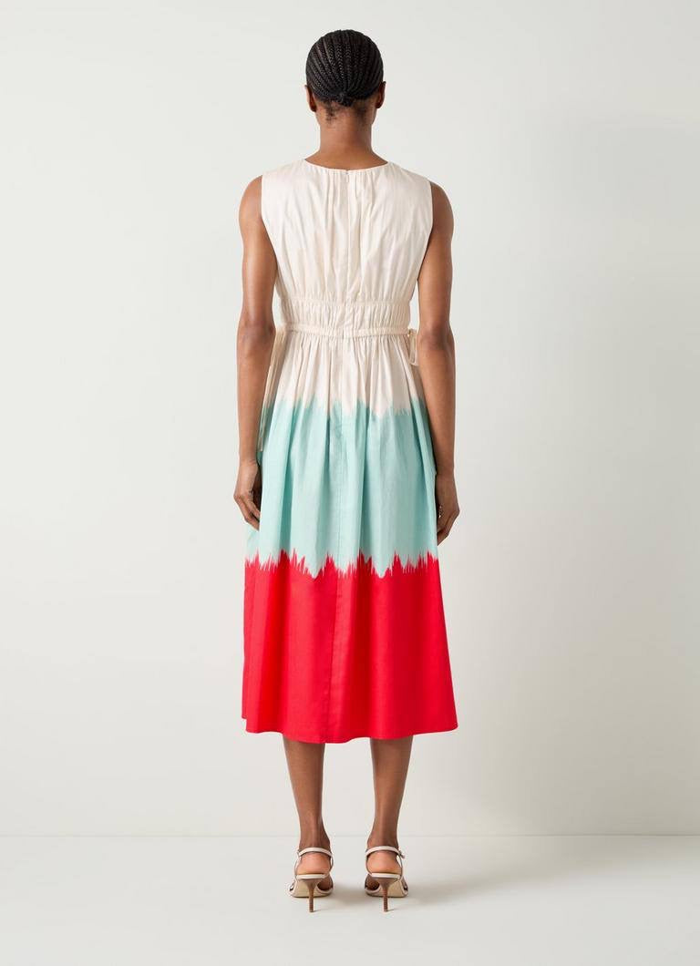 LKB Viola Dip-Dye Organic Cotton Midi Dress