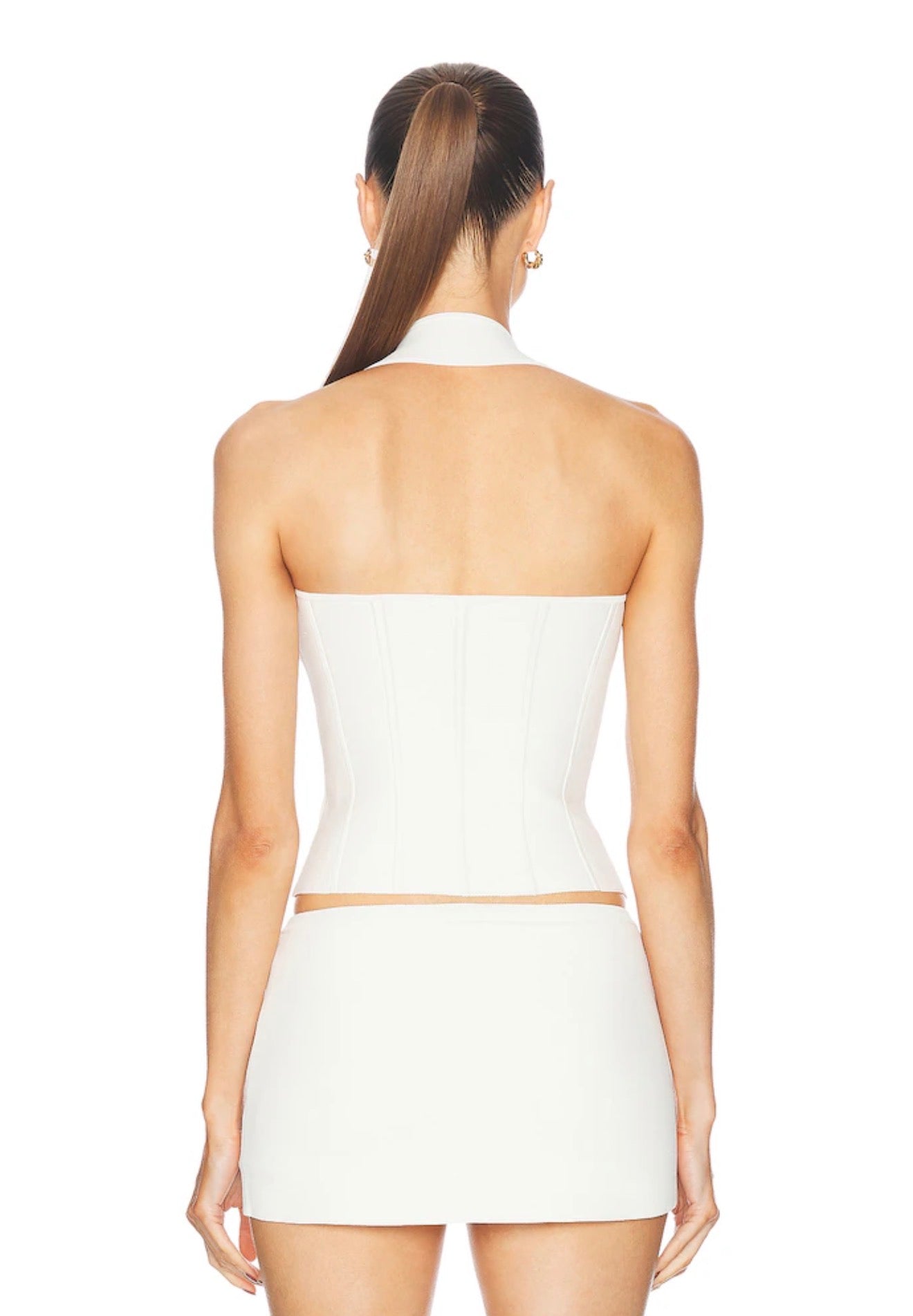 MP The Knit Halter Top | Mini Skort (Skirt w shorts) | Viscose-blend Set