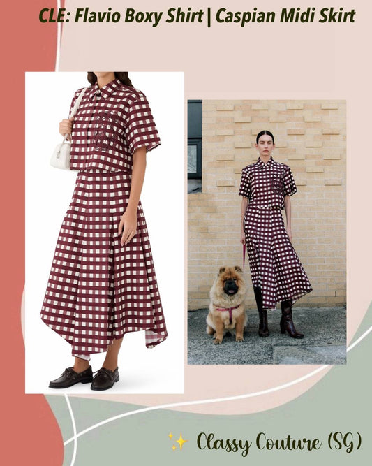 CLE Flavio Body Shirt | Caspian Midi Skirt | Cotton Set