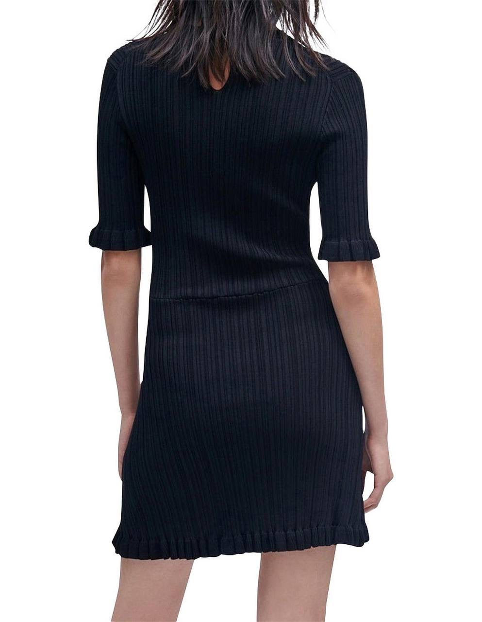 MJ Rochasse Ruffle Knit Dress