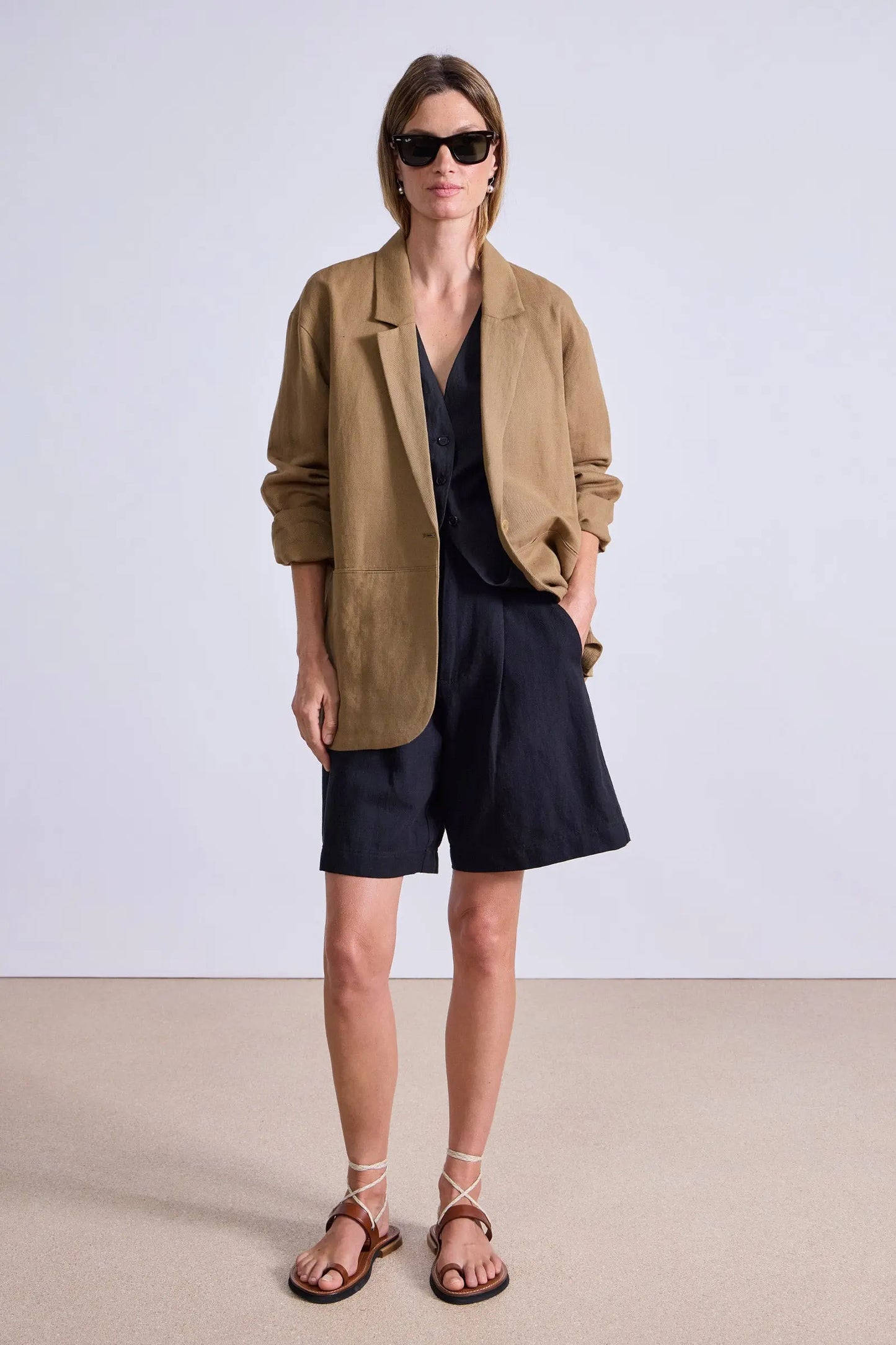 7 Colors! AA Oversized Cotton-Linen Blazer Jacket