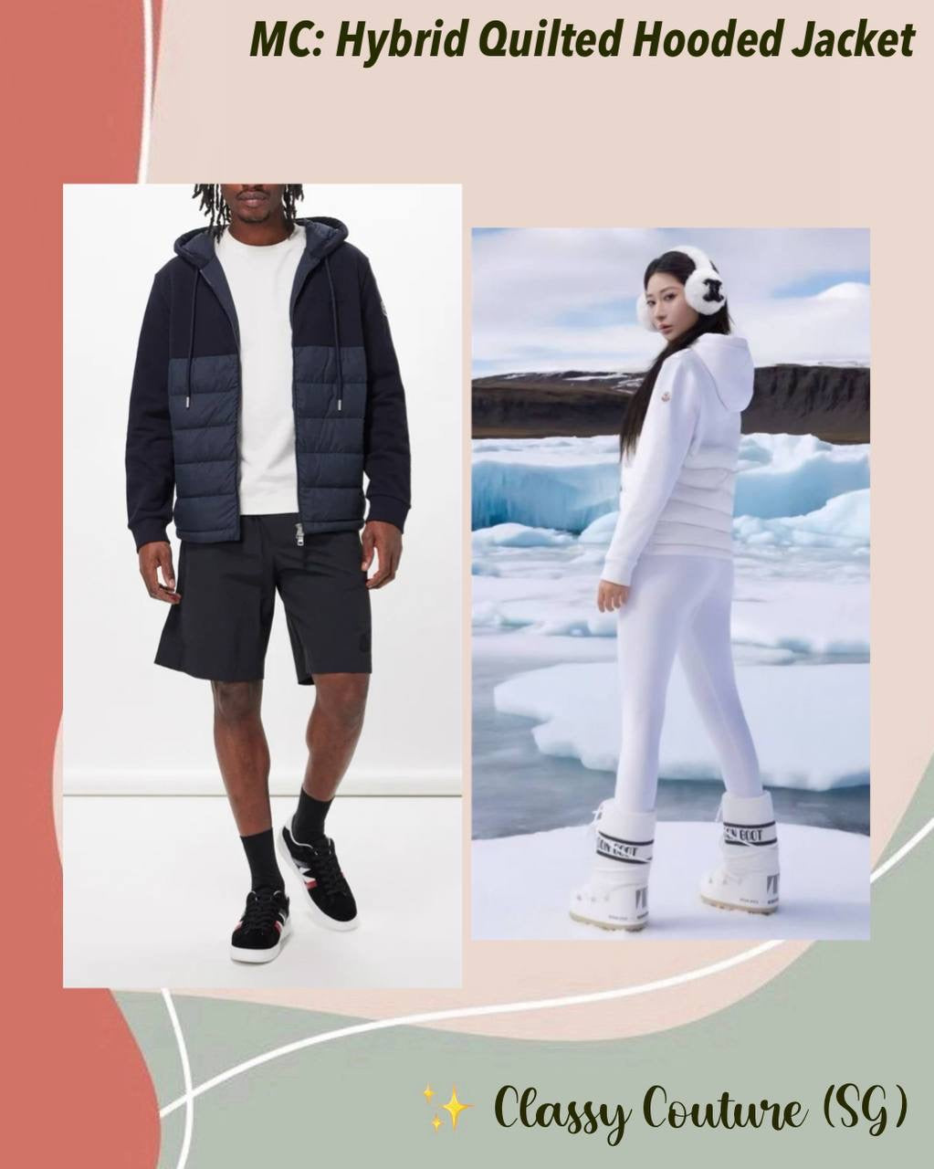 MC Men’s / Unisex Hybrid Padded Quilted Cotton Hooded Jacket Hoodie