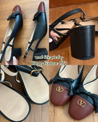VL Kidskin Contrast Slingback Pump 60mm Heel Shoes