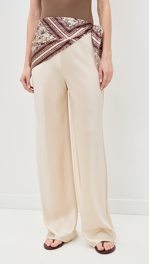 5 Colors! Ref Gale Satin Mid Rise Bias Pant
