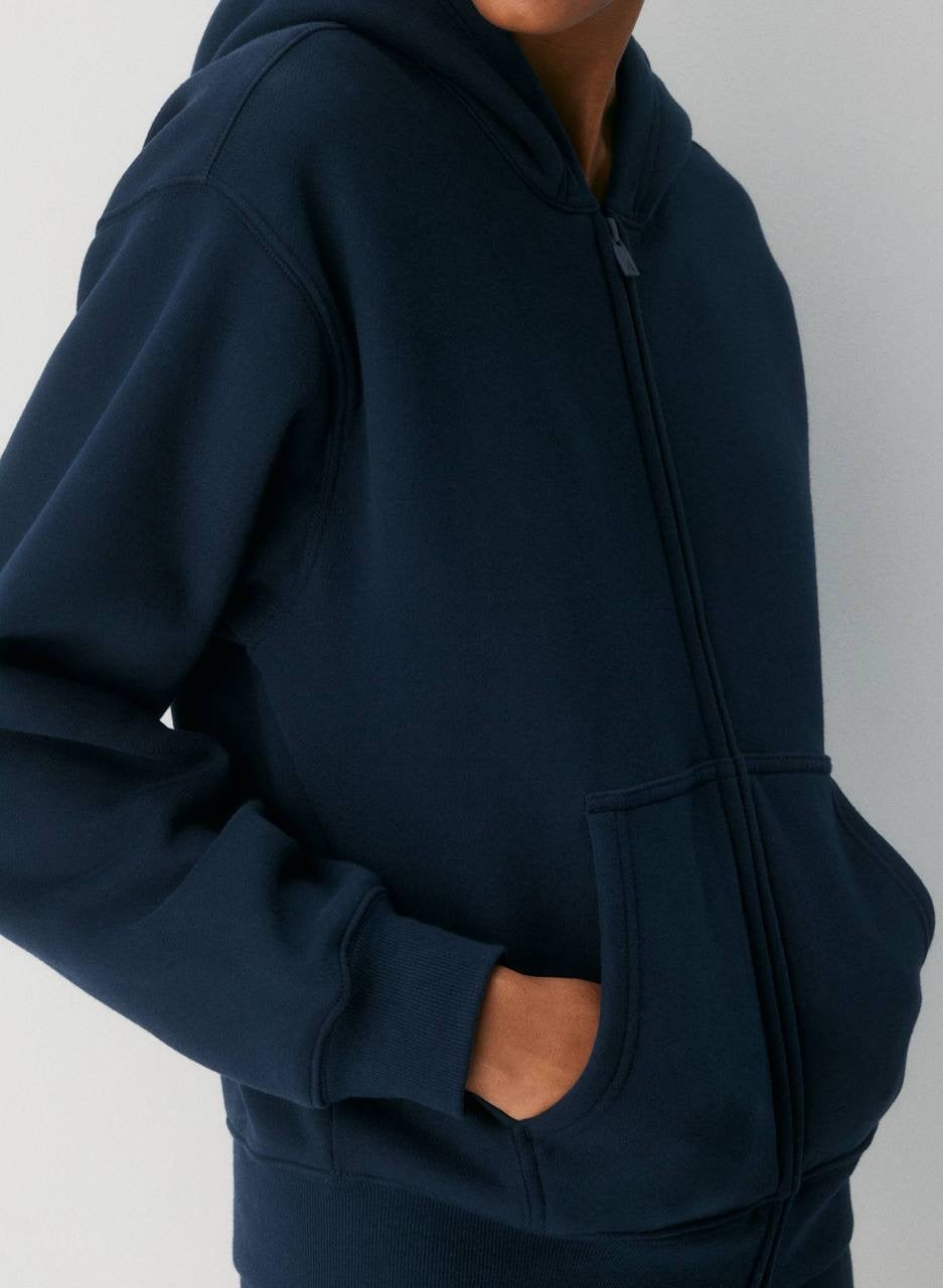 8 Colors! ARZ Cozy Sweatfleece Perfect Zip Cotton-blend Hoodie Jacket