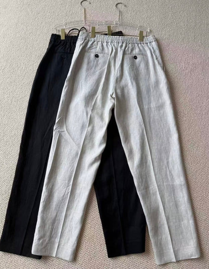 ZN Men’s Oasi Lino Premium Linen Pant with interior Drawstring