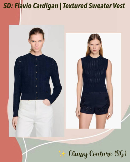 SD Flavio Cardigan | Textured Sweater Vest