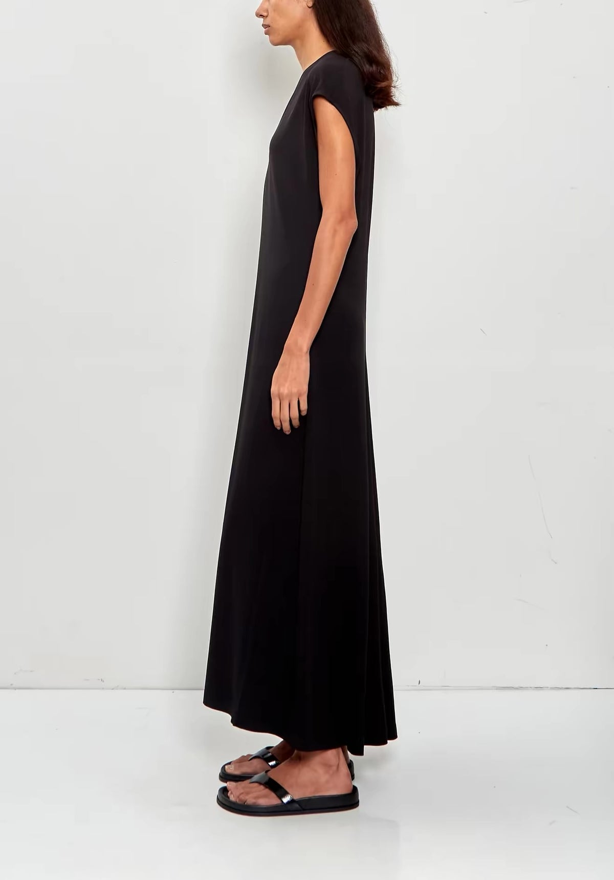 Tot V-Neck Viscose-blend Jersey Cap Sleeve Maxi Dress