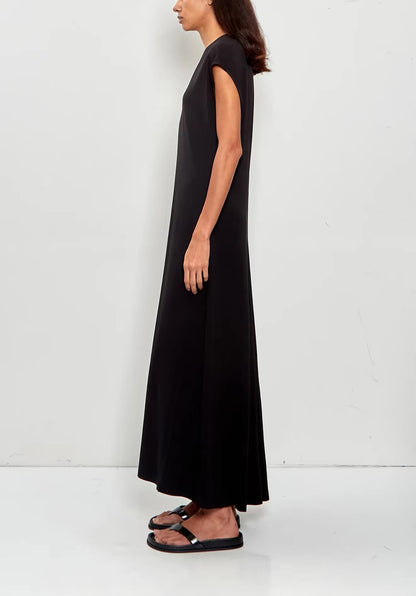 Tot V-Neck Viscose-blend Jersey Cap Sleeve Maxi Dress