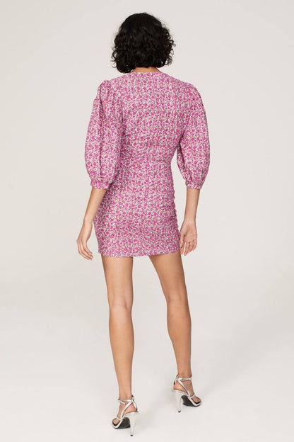 MJ Ryad Floral Embroidered Mini Dress