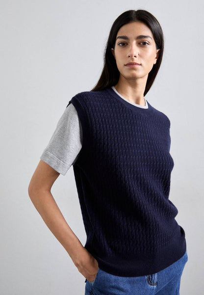 SD Layered Short-Sleeved Knitted Jumper