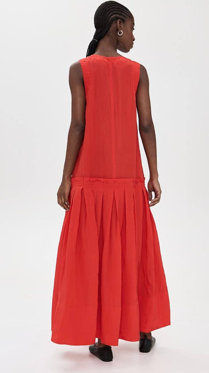 LM Kiki V-neck Drop Waist Viscose-blend Maxi Dress