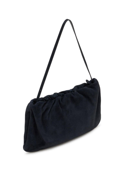 TR Bourse XL Lambskin Suede Shoulder Bag in Black | Green