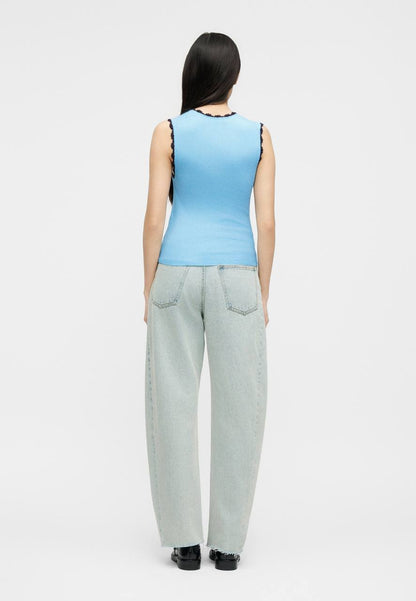 SD Crochet Detail Viscose-blend Knit Tank Top