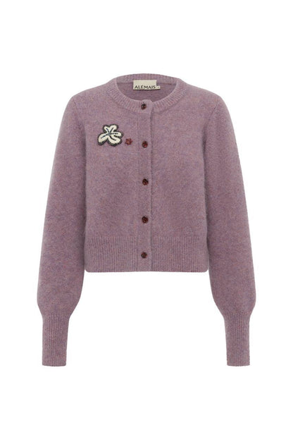 ALM Reggie Lilac Wool Cropped Cardigan