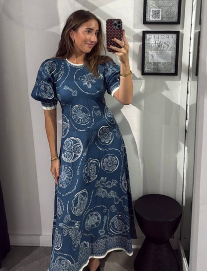 ALM Lucky Midi Dress in Linen