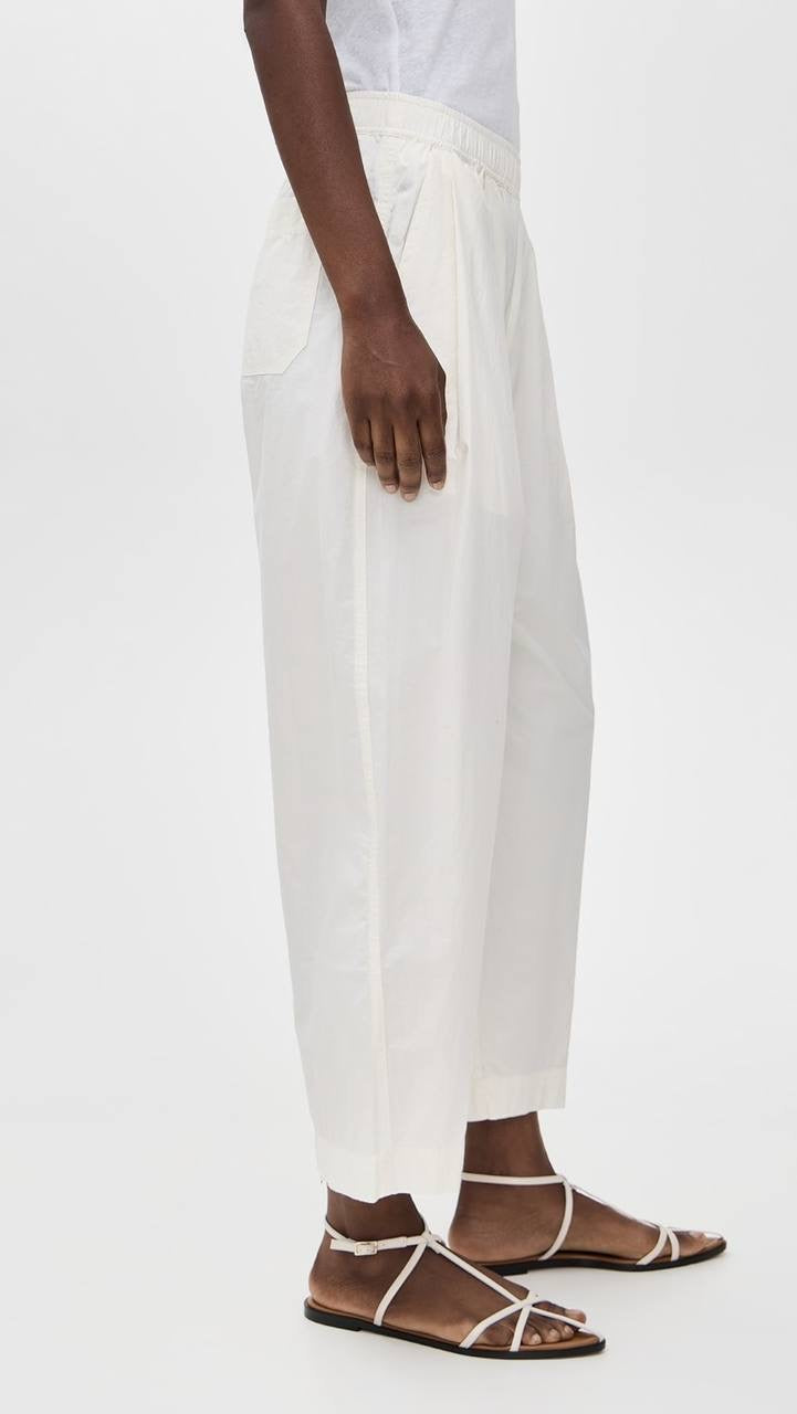 AA Spa Pleat Cotton Smock-waist Jogger Pants