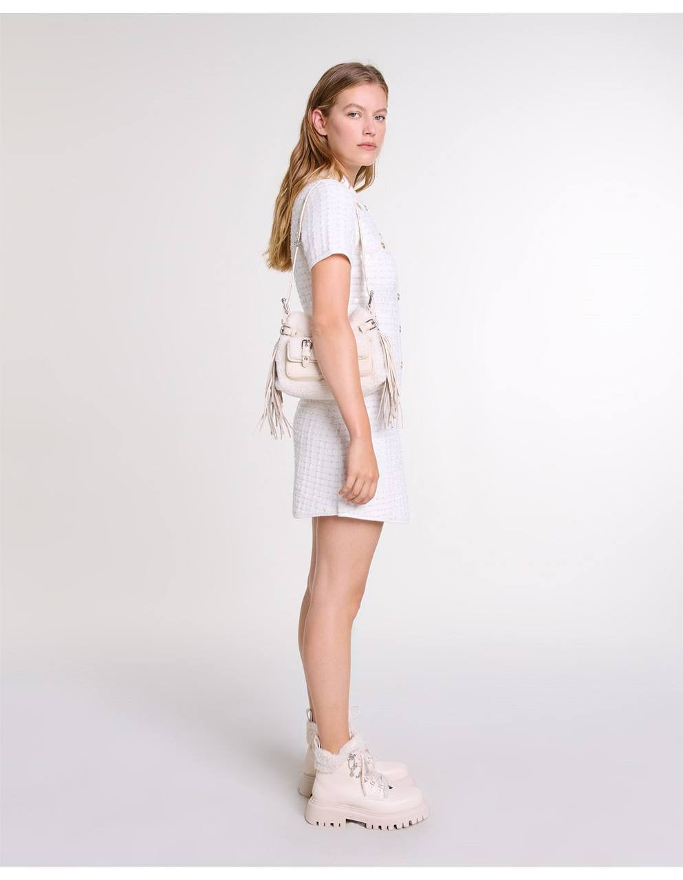 MJ Rirtaly Grid-sequin Mini Dress