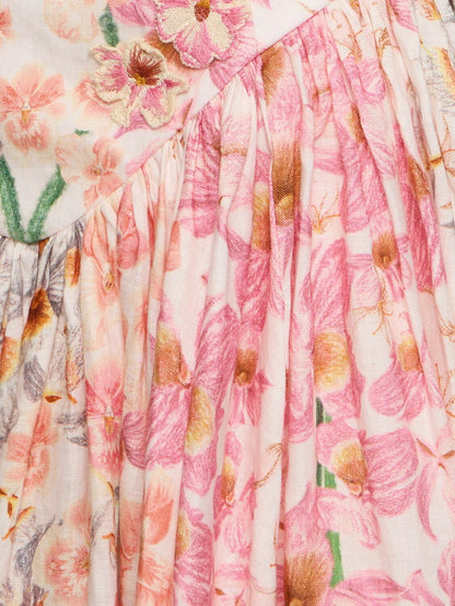 AB Pluma Jardinera Linen Mini Dress