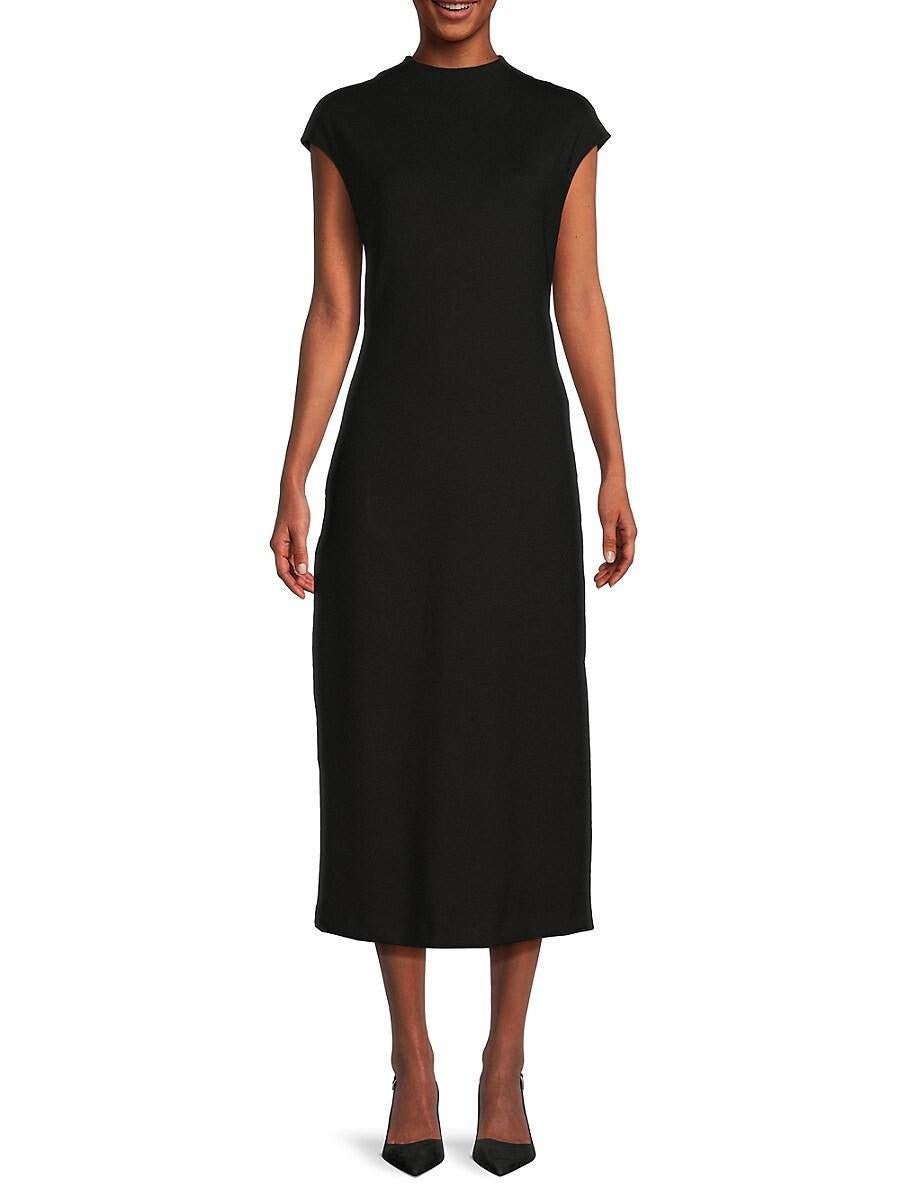 TH Admiral Crepe Short Sleeve Midi Dress