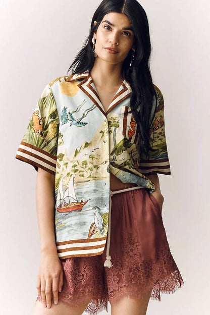 ALM Toucan Tango Buttondown Shirt | Shorts | Linen Set