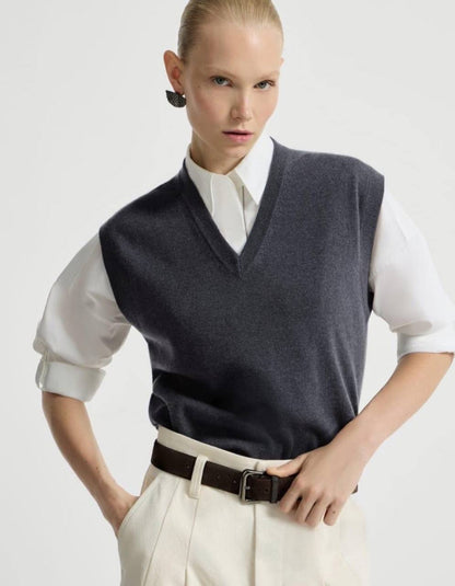 BC Grey Cashmere Knit Vest