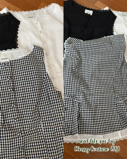 4 Colors! Ref Amela Linen Top Vest