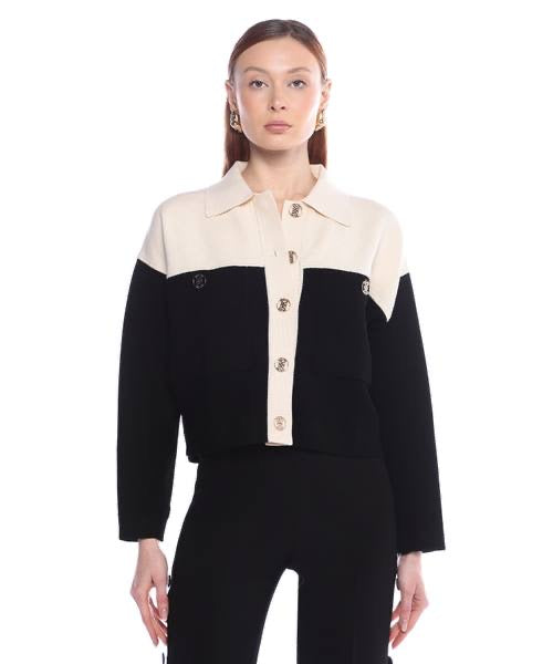 SD Two Toned Knitted Cardigan