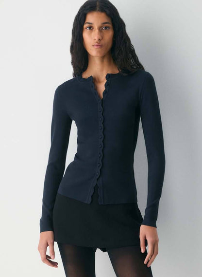 5 Colors! ARZ Shelly Viscose-Blend Button-Down Cardigan