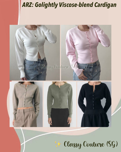5 Colors! ARZ Golightly Viscose-blend Cardigan