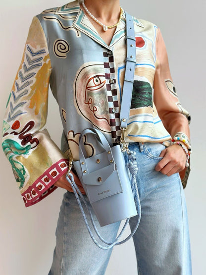 ALM Michelle Silk Shirt | Drawstring Pants | Set