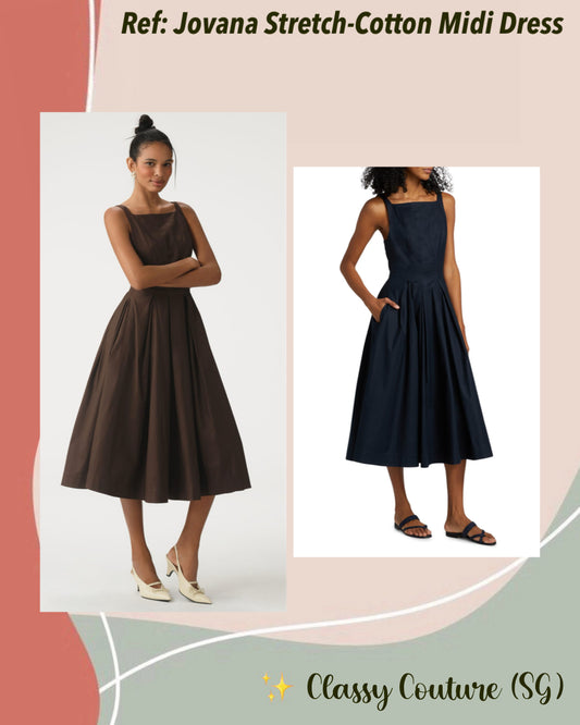 Ref Jovana Stretch-Cotton Midi Dress