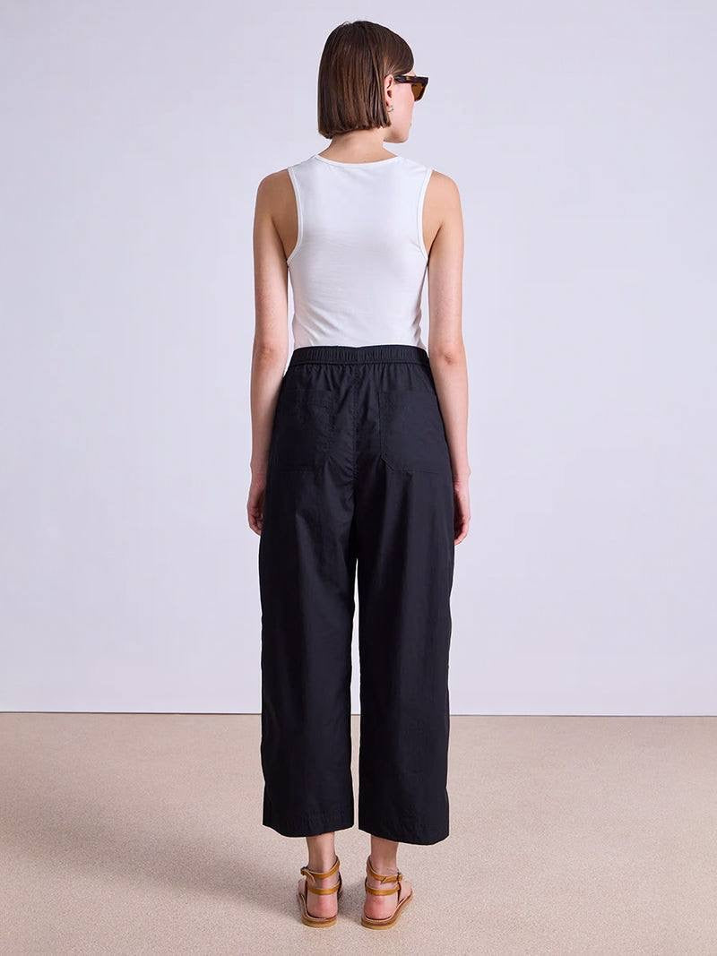 AA Spa Pleat Cotton Smock-waist Jogger Pants