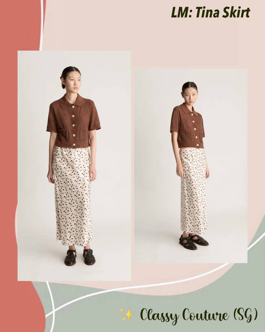 LM Tina Silk Midi Skirt
