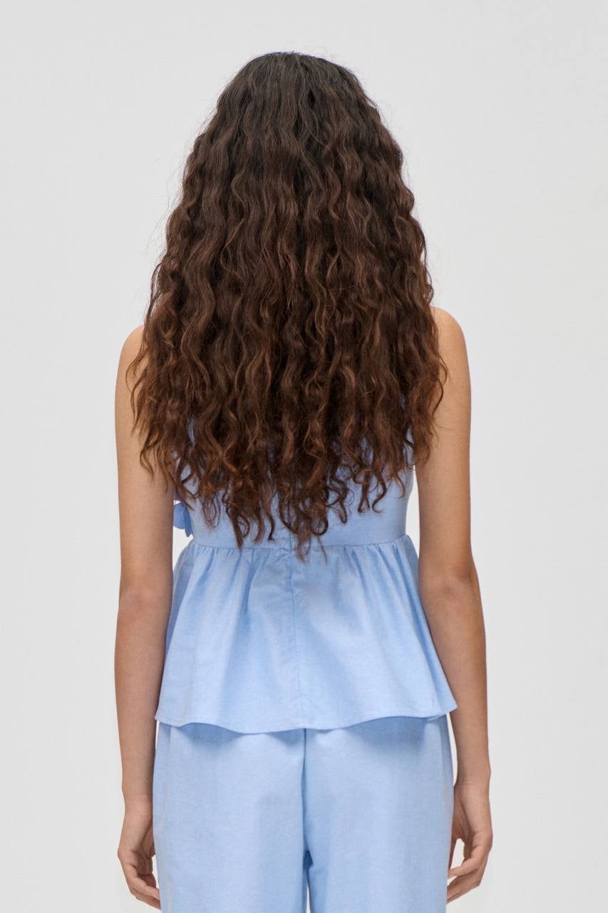 SG 3D Floral Appliqué Peplum Top | Shirt | Mini Skirt | Cotton Set