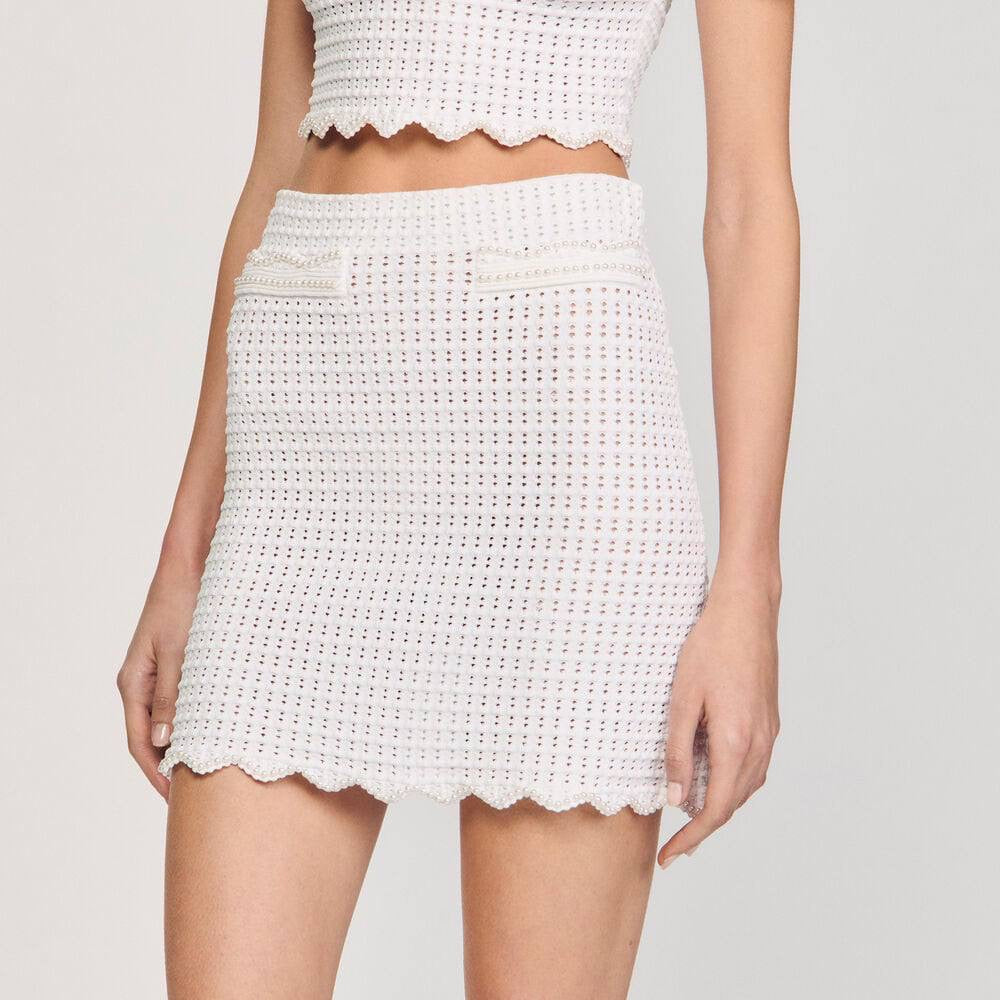 SD Pearl Beaded Knit Top | Mini Skirt | Set