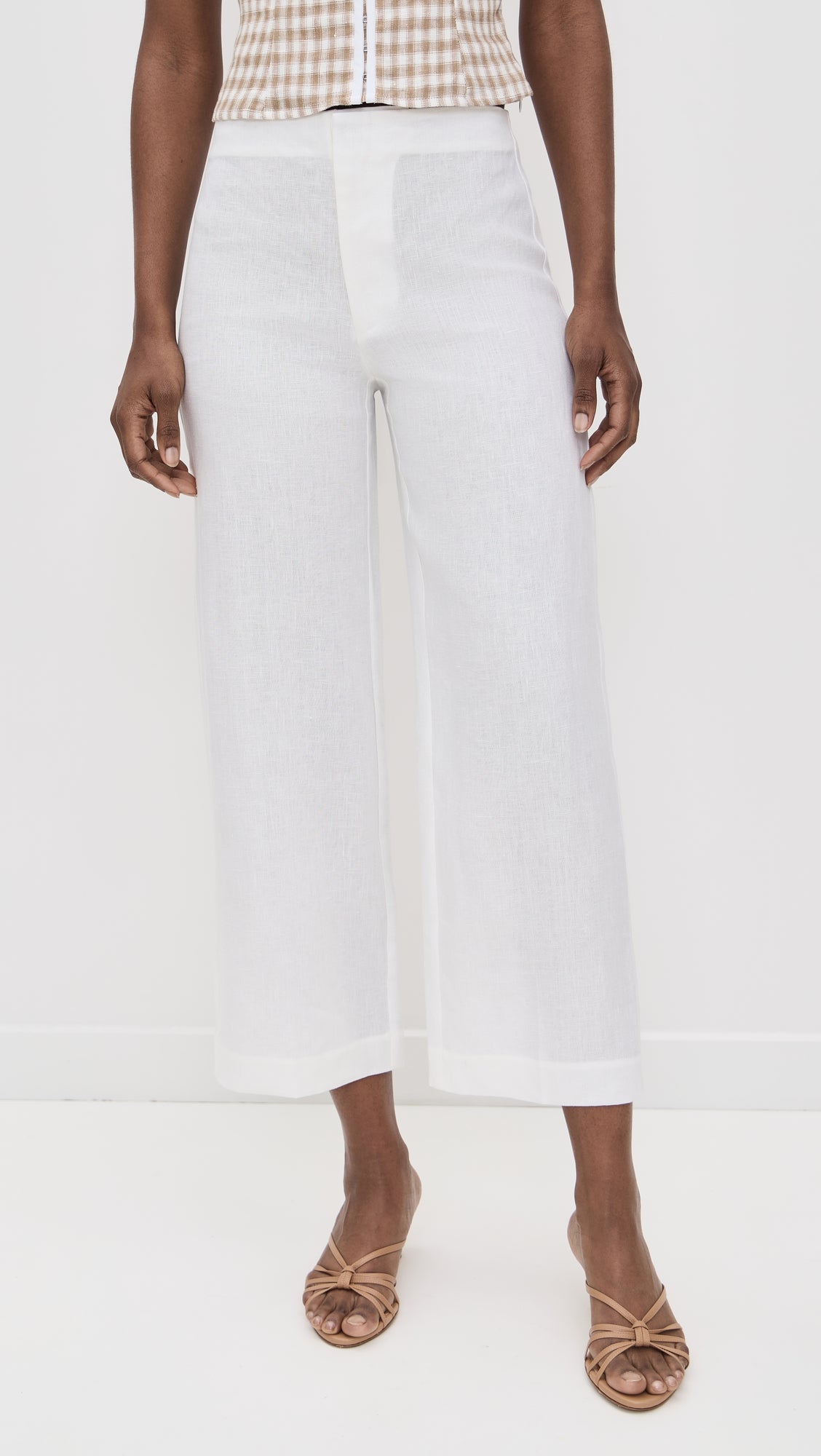 Ref Joni Linen Cropped Pants