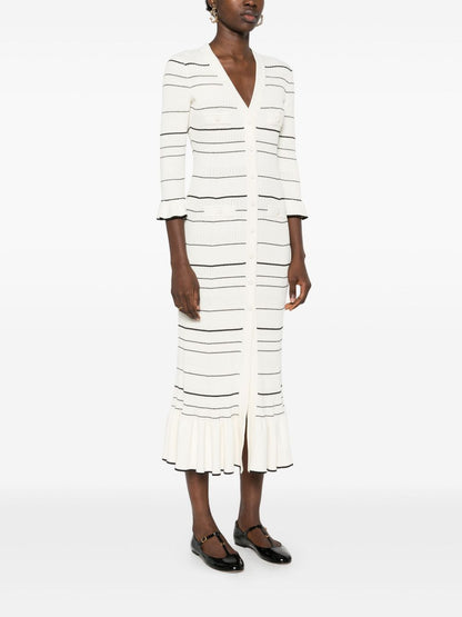 SD Stripy Knit Maxi Dress in Striped Viscose-Blend