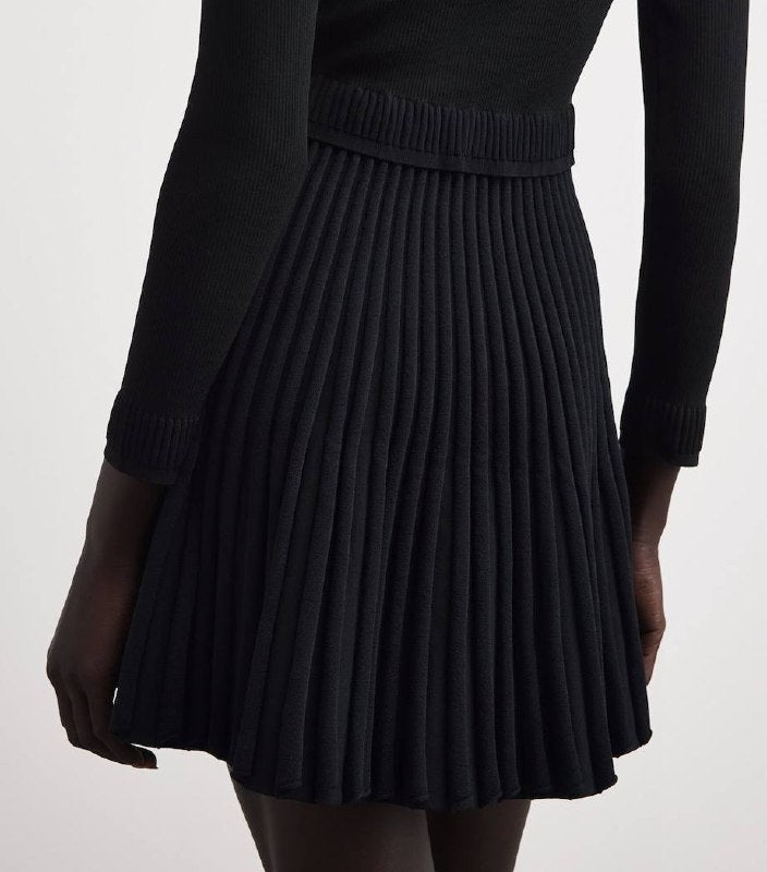 SD: Ruby Black Pleated Mini Dress