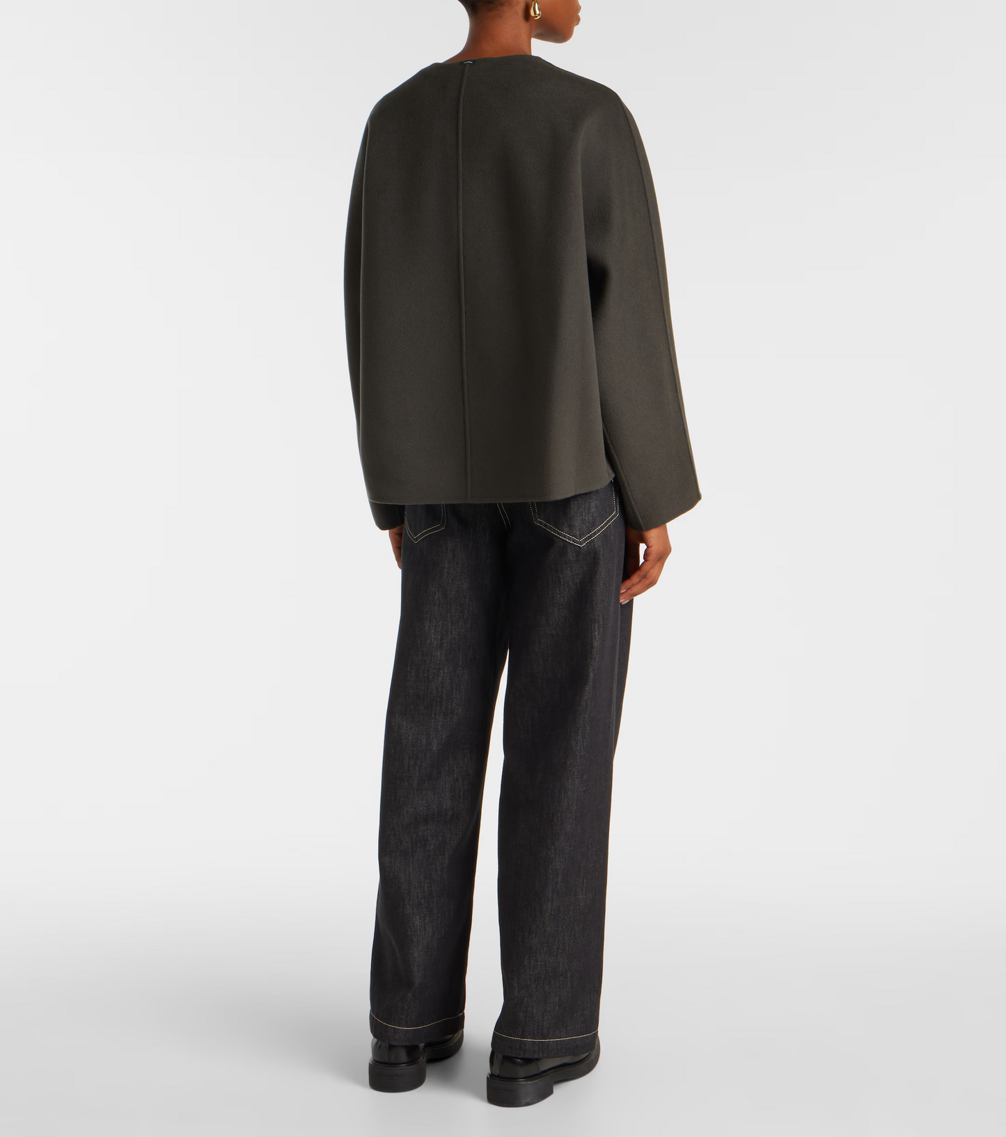 2 Colors! MM Kate Cropped Jacket (w Detachable Scarf) | Flared Midi Skirt | Double-Sided Wool Set