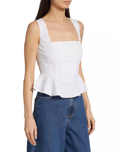 VB Nikolette Peplum Corset Square Neck Top