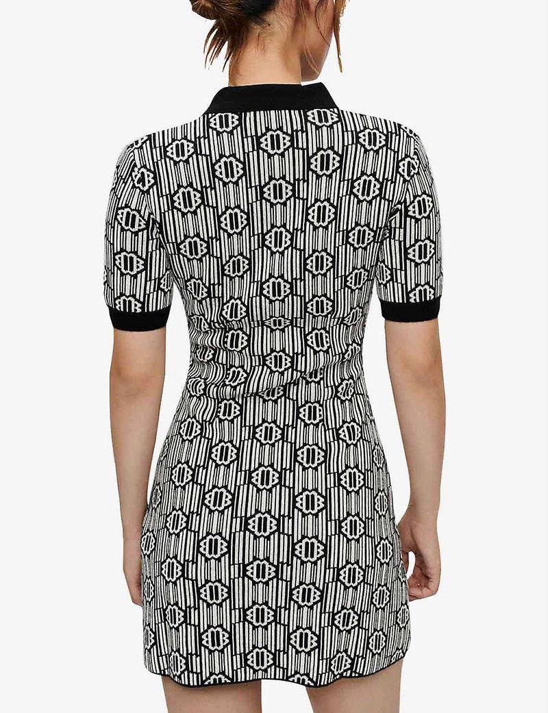 MJ Risola Monogram-Pattern Jacquard Mini Dress