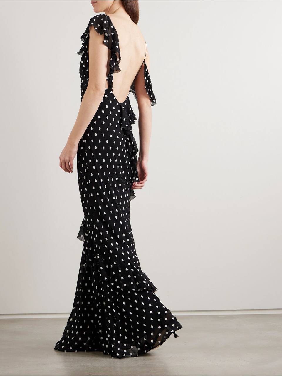 SP Polka Dot Georgette Ruffle Dress