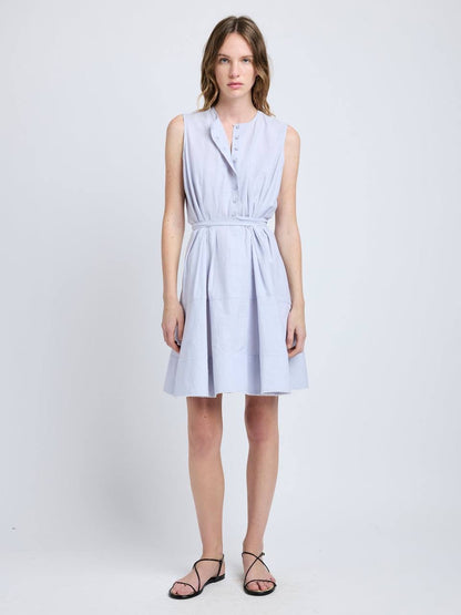 PS Kenzie Linen-Cotton Shirting Sleeveless Mini Dress
