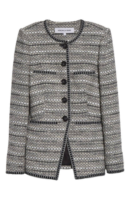 VB Alessia Metallic Tweed Cutaway Jacket