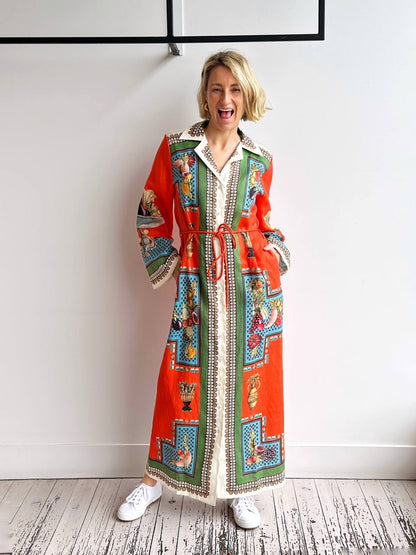 ALM Rocco Linen Shirtdress Midi Dress