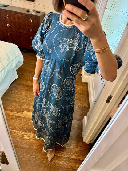 ALM Lucky Midi Dress in Linen