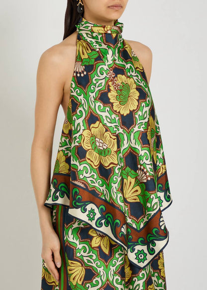 ALM Liana Silk Top Silk Palazzo Pants