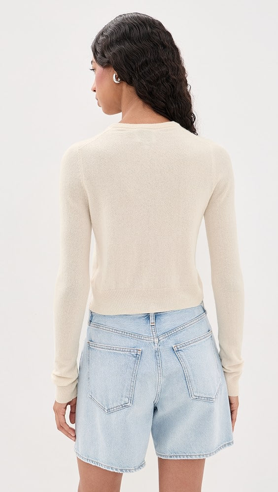 6 Colors! Ref Caspia Cashmere Cropped Cardigan