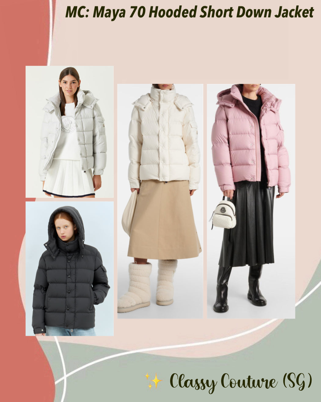 MC Maya 70 Hooded Short Down Jacket